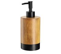 Kadax Soap Dispenser, 350 Ml Hand Soap Dispenser In Wood Look, Plastic Soap Dispenser, Pump Dispenser For Bathroom (Wood Black)