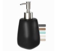Kadax Soap Dispenser With Pump, Ceramic Dispenser, Liquid Soap Capacity Dispenser, Bathroom Kitchen Liquid Soap Dispenser Black