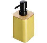 Kadax Soap Dispenser With Pump, Plastic Soap Dispenser With Bamboo Lid For Bathroom And Laundry Room (Yellow)