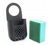 Kadax Sponge Holder Dish Drainer Sponge Hanging Basket For Storing Sponges Faucet Rack Organizer For Kitchen (Black)
