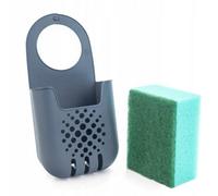 Kadax Sponge Holder Dish Drainer Sponge Hanging Basket For Storing Sponges Faucet Rack Organizer For Kitchen (Dark Grey)