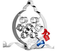 KADAX Stainless Steel Cookie Cutters, Biscuit Cutters for Baking, Biscuits, Gingerbread, Christmas, Cake Decorations, Cookie Moulds, Cookie Cutters, Various Shapes (Christmas Ball)