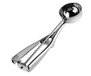 KADAX Stainless Steel Ice Cream Scoop with Lever 5.5 cm Ball Cutter for Ice Cream Balls Mashed Potato Meat Balls Fruit Dough Scoop with Tongs Handle