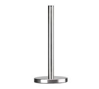 KADAX Stainless Steel Paper Towel Holder, Kitchen Roll Stand for Countertop, Free Standing Paper Towel Dispenser for Bathroom (Silver, Round)