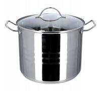 Kadax Stockpot 13.5 L, Stainless Steel Pot With Glass Lid For Preparing Soups And Stews