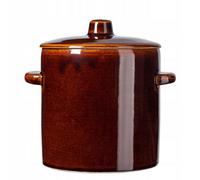 Kadax Stoneware Pot, Ceramic Pot With Side Handles And Lid, Dishwasher Safe Stoneware Pot (2L)