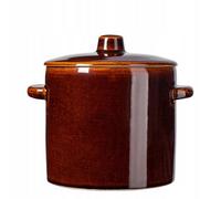 Kadax Stoneware Pot, Ceramic Pot With Side Handles And Lid, Dishwasher Safe Stoneware Pot, Pickle Pot (1.5L)