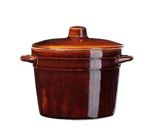 KADAX Stoneware Pot with Lid and Side Handles, 6L Dishwasher Safe Ceramic Pickle Pot
