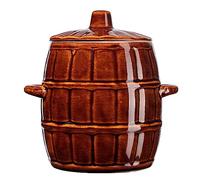 KADAX Stoneware Pot with Side Handles and Lid - Dishwasher Safe, Handmade Ceramic Fermentation Pot for Pickling (3.2L), K8647