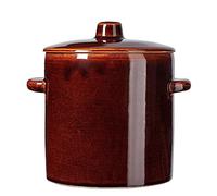 KADAX Stoneware Pot with Side Handles and Lid, Dishwasher Safe, Handmade Ceramic Fermentation Pot for Cucumbers (2L ver2)