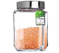 KADAX Storage Jar, Glass Container with Lid, Airtight Kitchen Jar for Pasta, Biscuit, Sugar, Clear Jar for Storing Jam, Salad (500 ml, Grey)