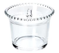 KADAX Sugar Bowl, Glass Sugar Jar with Ergonomic Lid, Transparent Glass Container with Sleek Handle, Decorative Bowl for Sugar with Strengthened Bottom (Round with Decorative Edge)