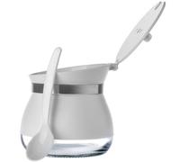 Kadax Sugar Bowl With Spoon 270 Ml Sugar Container, 9 X 9 Cm Sugar Shaker In 2 Colours, Spice Jar With Lid For Tea, Sugar (White)