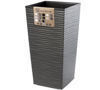 KADAX Tall Planter, Lightweight Plastic Flowerpot for Garden, Balcony, Large Weatherproof Plant Pot for Outdoor and Indoor Use (57.5 cm, Graphite)