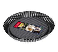 Kadax Tart Mould, Tartelette Moulds Made Of Galvanised And Non-Stick Layer Tin, Quiche Mould In 3 Sizes (Diameter 28 Cm, Black)