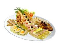 KADAX Tempered Glass Plate, Meat Plate, Flat Coupe Plate, Oval Meat Plate, Oval Plate, Dinner Plate, Oval Plate, Salad Tray, Cake Plate (L:25.5cm, White)