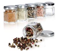 Kadax Universal Spice Jars Set, 30 Ml, Container For Spices, Storage Jars Set, Glass Jars For Jams, Jam (6 Pieces, Transparent)