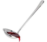 KADAX Universal Stainless Steel Soup Ladle, Cooking Ladle with Comfortable Handle, Kitchen Ladle, Soup Spoon, Ladle, Sauce Spoon (L: 25.4 cm, Silver)