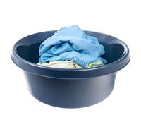 KADAX Washing Bowl, Round, Durable, Plastic, 20L (Navy Blue)