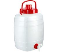 Kadax Water Canister, Plastic Water Dispenser With Tap And Vent, Camping Water Container With Airtight Cap (10L White)
