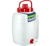 KADAX Water Canister, Plastic Water Dispenser with Tap and Vent, Camping Water Container with Airtight Cap, Water Carrier with Plastic Handle (10L)