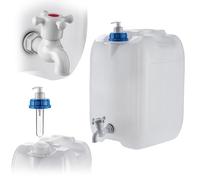 KADAX Water Canister with Drain Tap, Water Container with Water Outlet, Canister with Integrated Spigot and Soap Dispenser, Camping Tank Travel Canister (20 Litres)