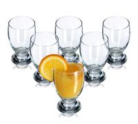 KADAX Water Glasses, Transparent Drinking Glasses for Juice, Lemonade, Durable Glassware for Hot and Cold Drinks, Elegant Tumblers (250 ml, Set of 6)