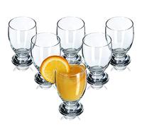 KADAX Water Glasses, Transparent Drinking Glasses for Juice, Lemonade, Durable Glassware for Hot and Cold Drinks, Elegant Tumblers (250 ml, Set of 6)