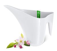 KADAX Watering Can 1.2 L, Plastic Watering Jug for Indoor and Outdoor Use, Garden Watering Can with Long Spout for Flowers and Houseplants (White)