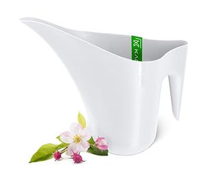 KADAX Watering Can 1.2 L, Plastic Watering Jug for Indoor and Outdoor Use, Garden Watering Can with Long Spout for Flowers and Houseplants (White)