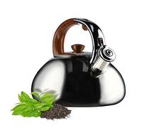 KADAX Whistling Kettle, Stainless Steel, 2.5 L, Non-Slip Handle, Water Jug, Electric, Gas & Ceramic Hobs (Silver)