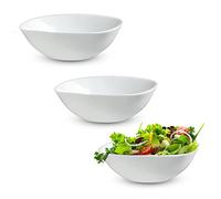 KADAX White Glass Bowl, Elegant Tableware for Soup and Cereal, Square Serving Bowl for Salad and Fruit, Dishwasher-Safe Bowl (15 cm, Set of 3)