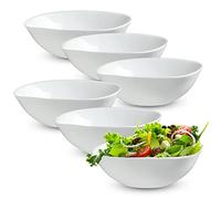 KADAX White Glass Bowl, Elegant Tableware for Soup and Cereal, Square Serving Bowl for Salad and Fruit, Dishwasher-Safe Bowl (15 cm, Set of 6)