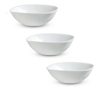 Kadax White Glass Bowl, Elegant Tableware For Soup And Cereal, Square Serving Bowl For Salad And Fruit (15 Cm, 3 Pieces)