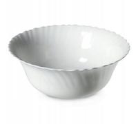Kadax White Glass Bowl, Round Serving Bowl For Salad And Fruit, Elegant Tableware For Soup, Cereal, Sauce (Diameter 23 Cm, White)