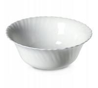 Kadax White Glass Bowl, Round Serving Bowl For Salad And Fruit, Elegant Tableware For Soup, Cereal, Sauce (Diameter 21 Cm, White)