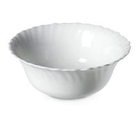 Kadax White Glass Bowl, Round Serving Bowl For Salad And Fruit, Elegant Tableware For Soup Cereal, Sauce (Diameter 17.5 Cm, White)
