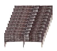 KADAX Willow Fence Panels, Natural Wicker Palisades for Garden Fencing and Lawn Edging, Decorative Hurdles for Flowerbeds (100 x 40 cm, Set of 10)