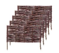 Kadax Willow Flower Bed Border 60 X 40 Cm Wicker For Beds Garden Paths And Lawn Natural Border For Flowers And Vegetables 5 Pieces