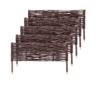 Kadax Willow Palisade, Natural Willow Fence, Handmade Willow Fence, Garden Fence For Path Border, (5 Pieces 60 X 30 Cm)