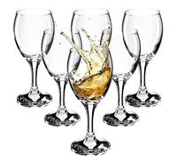 KADAX Wine Glasses, Dishwasher Safe Wine Goblets, Elegant Glasses for Red and White Wine, Wine Glass on Long Style, Goblet Glasses for Serving (6 x 245 ml, for White Wine)