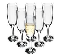 Kadax Wine Glasses, Dishwasher Safe Wine Goblets, Elegant Glasses For Wine, Wine Glass On Long Style (6 X 220 Ml, For Champagne)