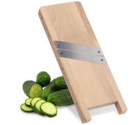 KADAX Wooden Cabbage Slicer, Vegetable Slicer with Sharp Stainless Steel Blades, Onion Slicer, Cabbage Slicer, Cabbage Grater, Rasp, Carrot Grater, Wooden Kitchen Slicer (2 Blades), Brown