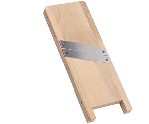 KADAX Wooden Cabbage Slicer, Vegetable Slicer with Sharp Stainless Steel Blades, Onion Slicer, Cabbage Slicer, Cabbage Grater, Rasp, Carrot Grater, Wooden Kitchen Slicer (2 Blades), Brown
