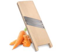 KADAX Wooden Cabbage Slicer With Sharp Stainless Steel Blades - Vegetable Grater for Onions and Carrots - Kitchen Rasp (3 Blades)