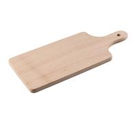 KADAX Wooden Chopping Board, Breakfast Board, Kitchen Board for Bread, Vegetables, Cheese, Practical Chopping Board with Ergonomic Handle, Wood, Brown, 26 x 16 cm