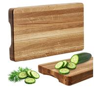 KADAX Wooden Chopping Board, Kitchen Board, 4 cm Thick Natural Wood Meat Board, Solid Oak Chopping Board, Serving Board for Snacks, Cheese, Fruits (30 x 50 cm)