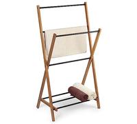 KADAX Wooden Towel Rack, Drying Rack with Drying Area up to 3.5 m, Folding Bath Towel Holder, Bathroom Accessory for Bathroom (Fully Assembled)