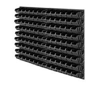 Kadax Workshop Wall Shelf, 116 X 78 Cm, Storage System Made Of Plastic, Expandable Wall Plates, Chute Shelf (Black, 140 Pieces)