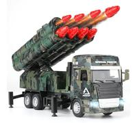 KADAYAYA Army Vehicle Toys for Boys, Military Truck with 8 Missiles Launcher, Die-Cast Army Toy with Sound & Light, Army Toys Gift for 3 4 5 6 7 8 Year Old Kids